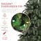 Glitzhome® 11ft Pre-Lit Green Slim Fir Artificial Christmas Tree, Multicolor LED Lights